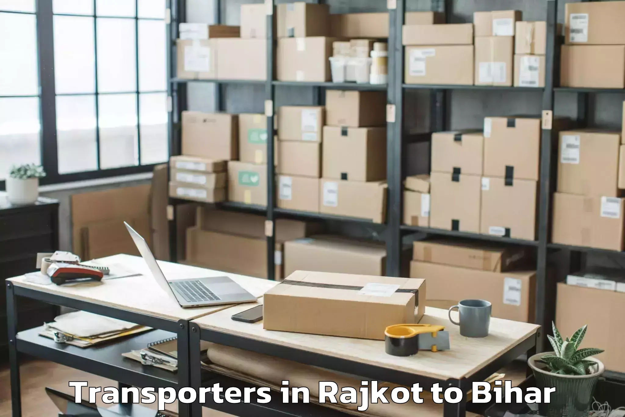 Easy Rajkot to Bathnaha Transporters Booking